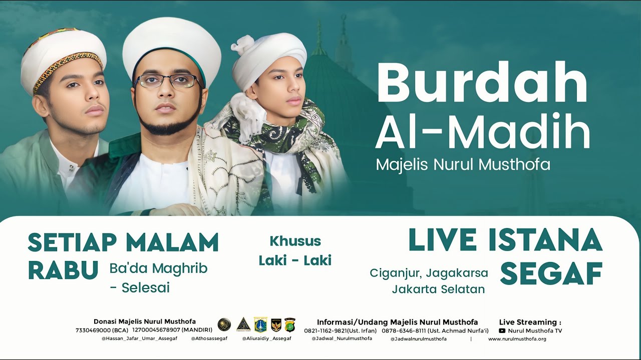 🔴 LIVE | Burdah Al Madih I Istana Seggaf Ciganjur Jakarta Selatan I Selasa 10 Febuarty 2025