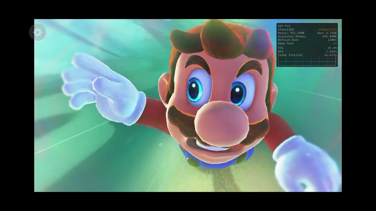 MeloNX - Super Mario Odyssey on iPhone 17 Pro Max