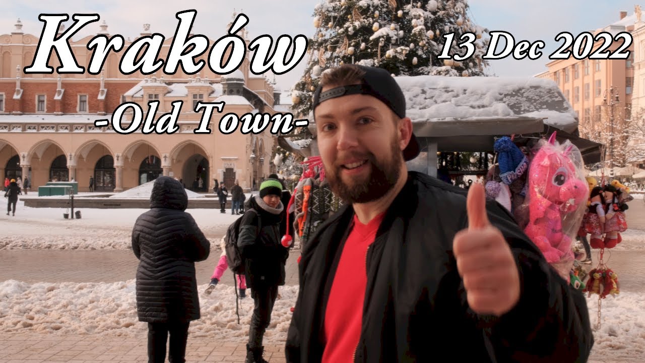 Winter Snow Walk Krak&oacute;w Old Town in Poland - December 2022 | Walking Tour