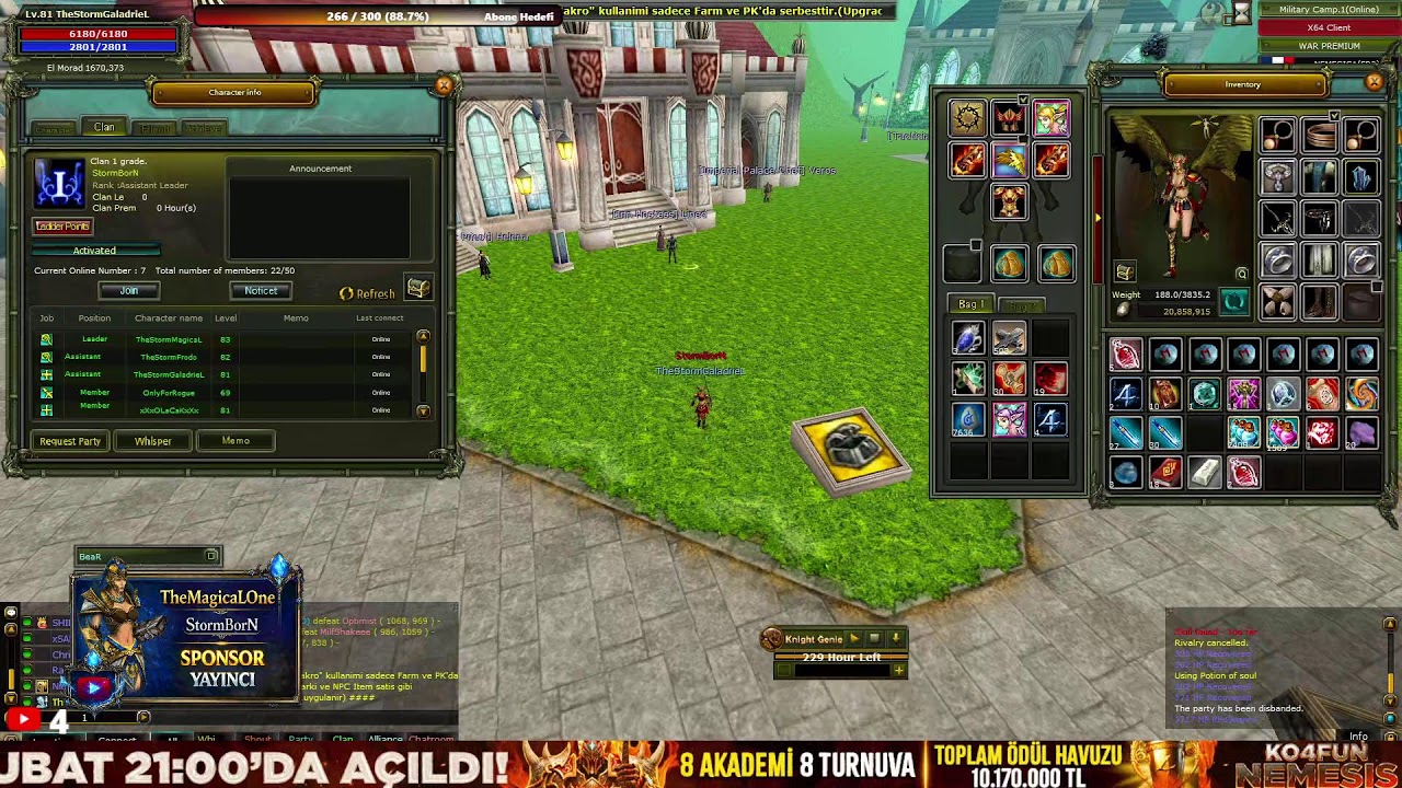 #KO4FUN 🏆  TheMagicaLOne / Mage PK 🔥NEMESIS AÇILDI 🔥 #Knight Online PVP #Canlı Yayın