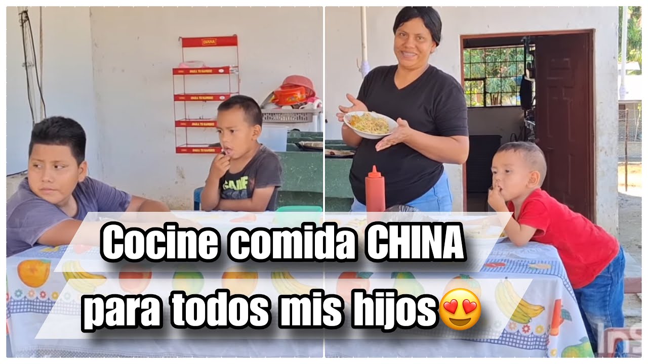 Riquísima comida CHINA Chaomin con pollo amarillo así nos quedó el almuerzo 
