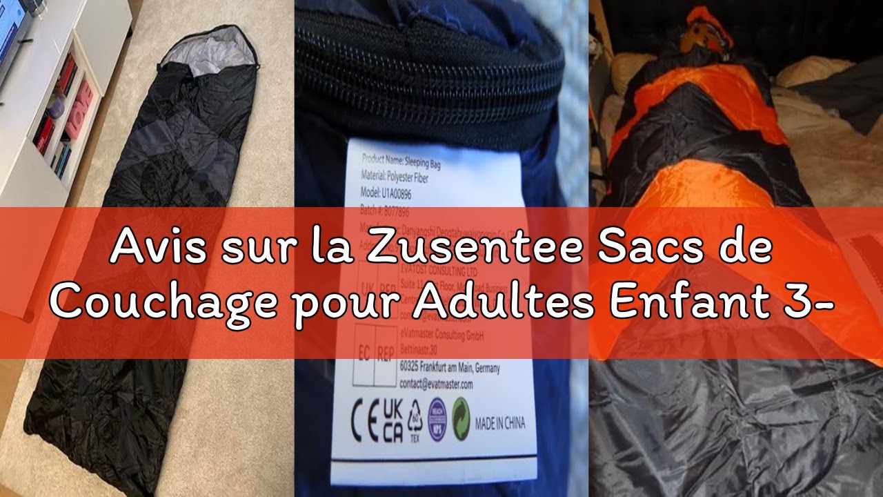 Avis sur la Zusentee Sacs de Couchage pour Adultes Enfant 3-4 Saisons, Imperméable Enveloppants Sacs