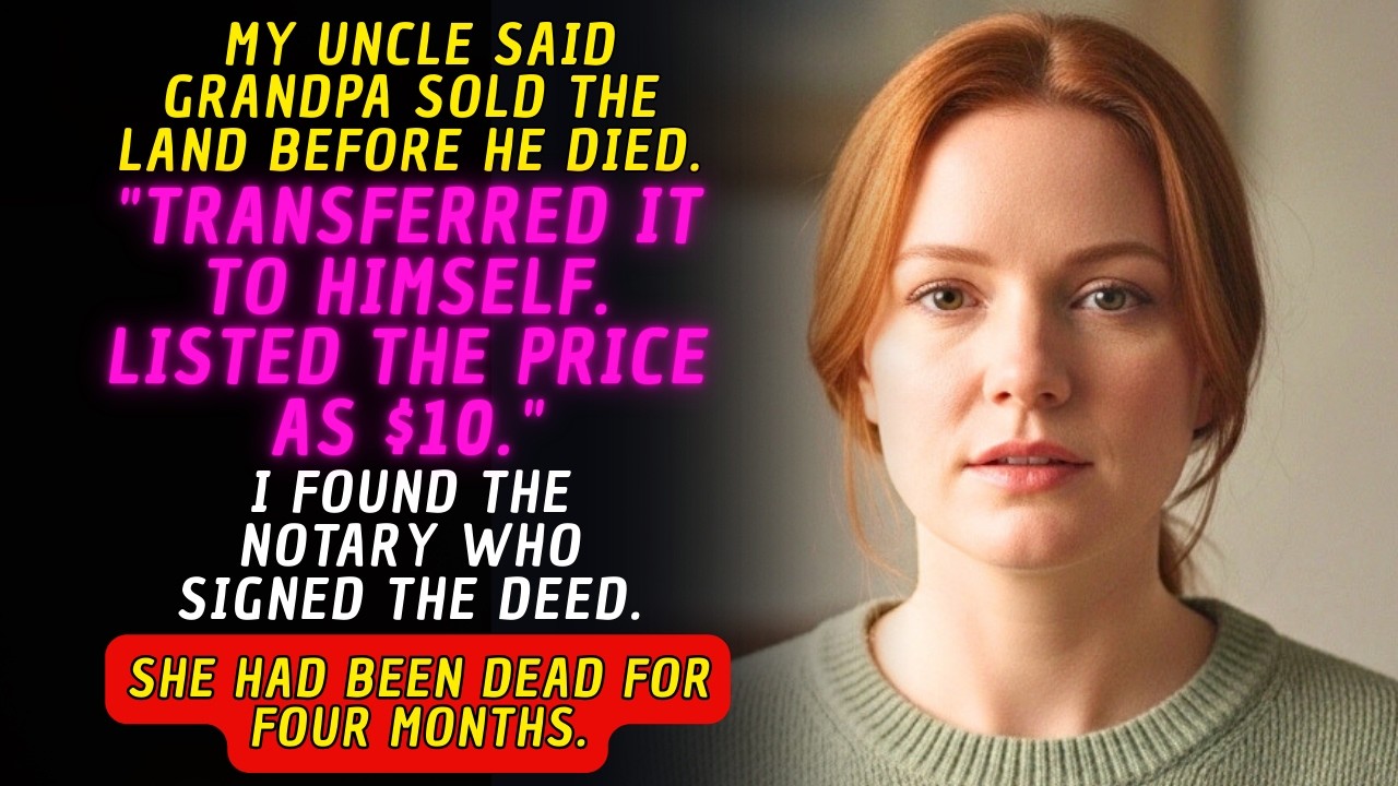 My Uncle Claimed Grandpa Sold the Land Before He Died — A Dead Notary's Seal Said Otherwise