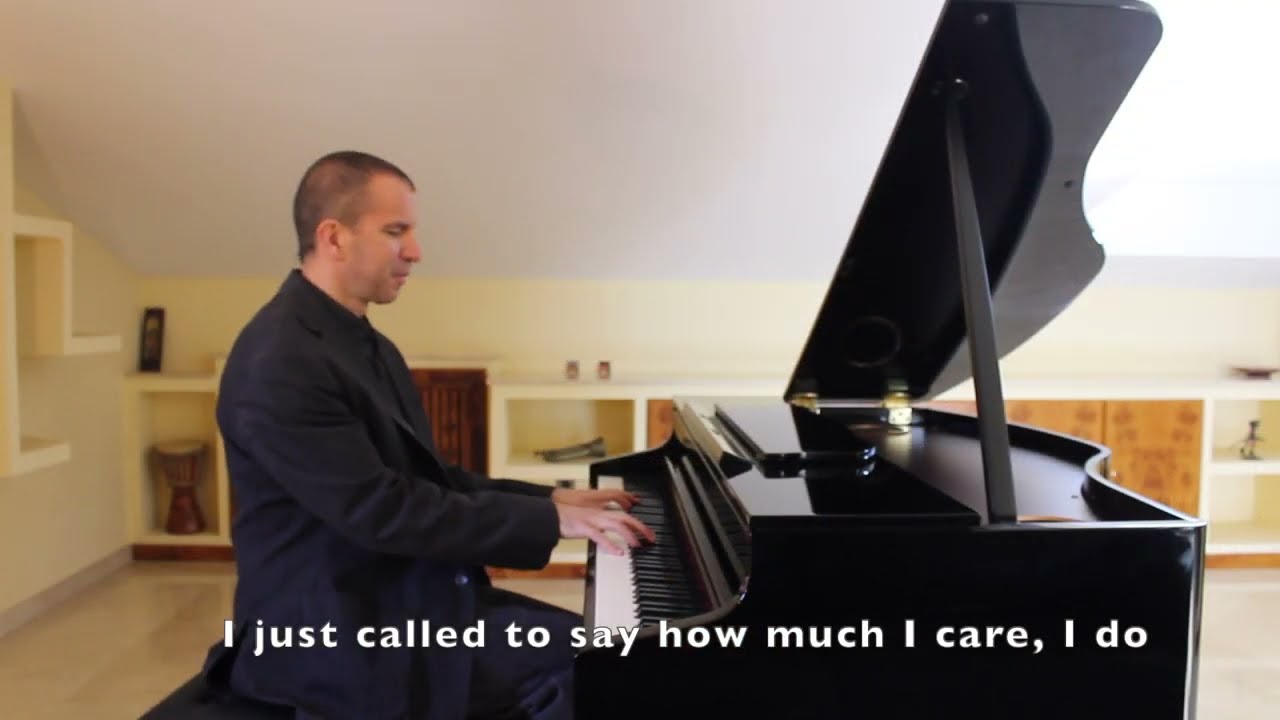 I just called to say I love you - Stevie Wonder - Piano cover by Jesús Acebedo with lyrics