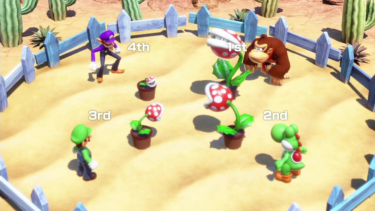 Mario Party Superstars Switch 2 #344 Peach's Birthday Cake 10 turns (DK,  Luigi, Yoshi, Waluigi)