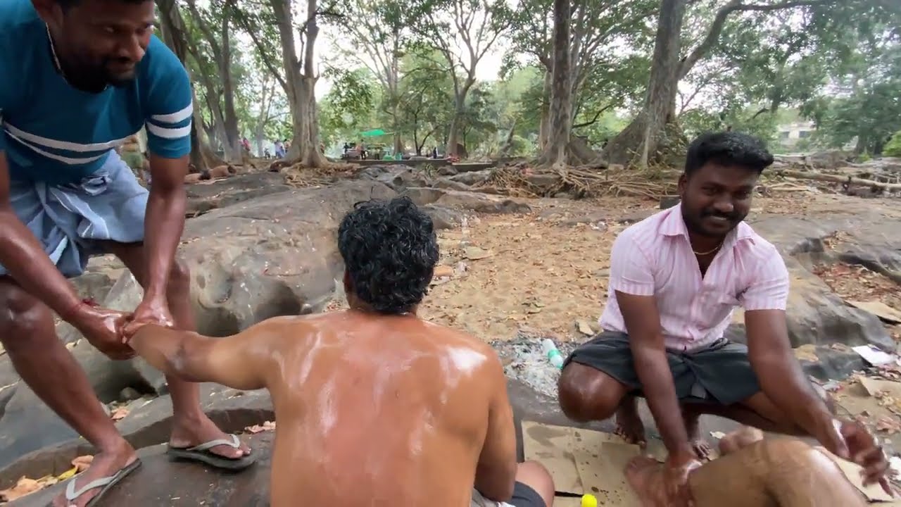 ✨Today ✅Hogenakkal Double 🤝💆‍♂️Men's Massage | River 🥱Bed Massage | 🍁Natural Outdoor #massage