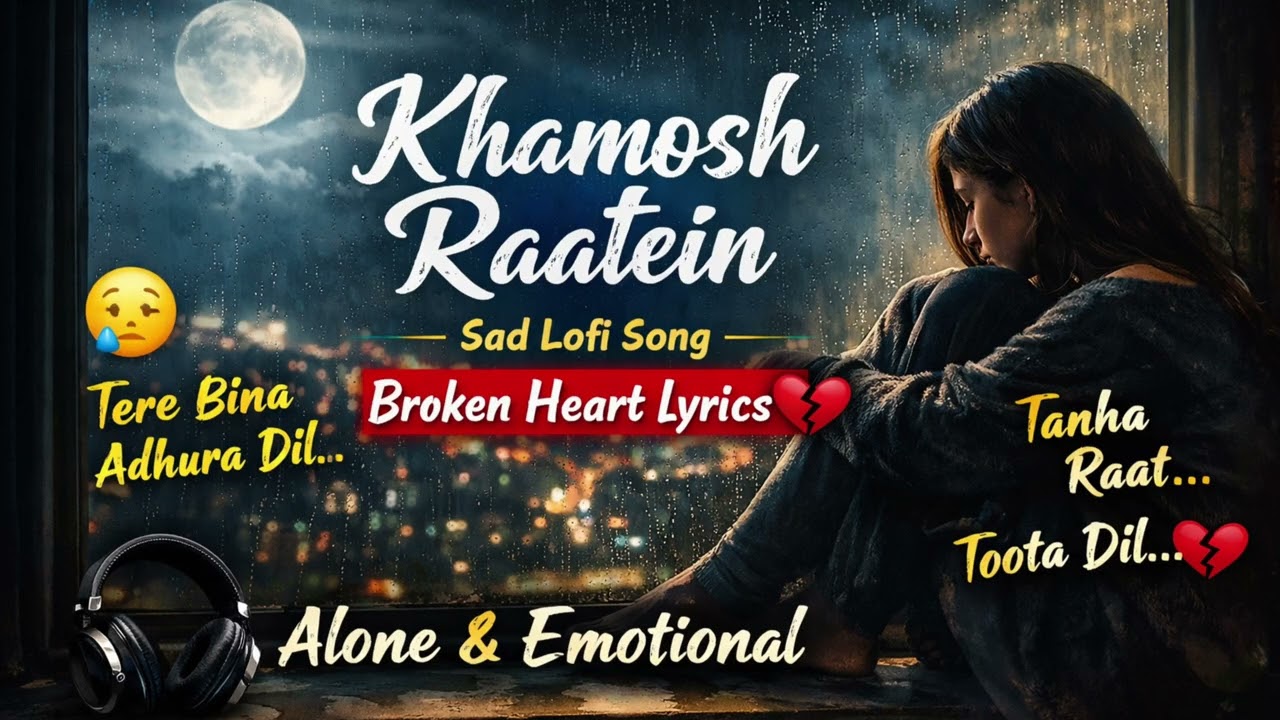 Tere Bina Adhura Dil 😢 | Heart Touching Sad Lofi Lyrics | Alone Mood Song #lofi #sad #alone #love 