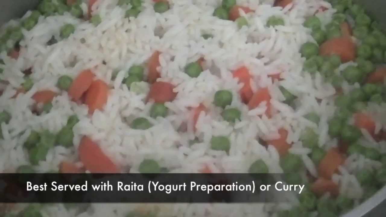 Recipe for Carrot and Peas Pilaf (Pulao), Indian Rice Recipe