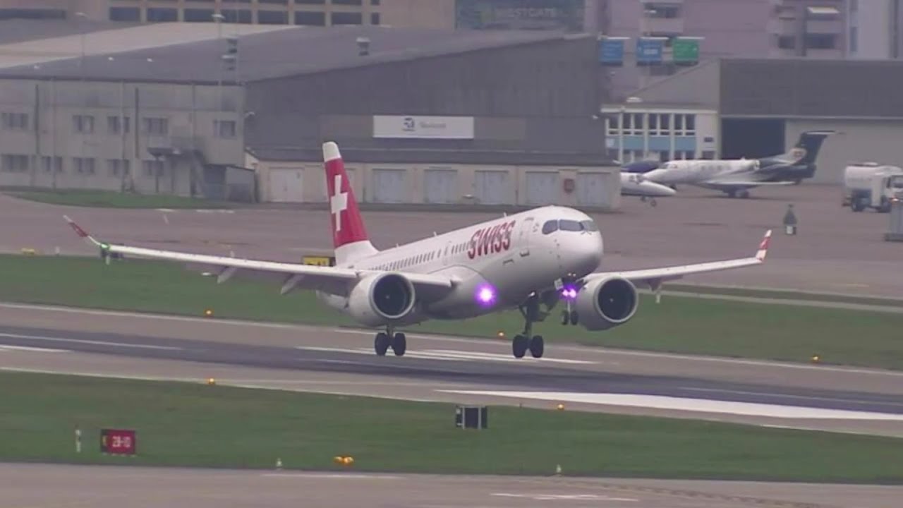 8 MINUTES of TAKEOFFS and LANDINGS | Zurich Airport Plane Spotting (ZRH) HD