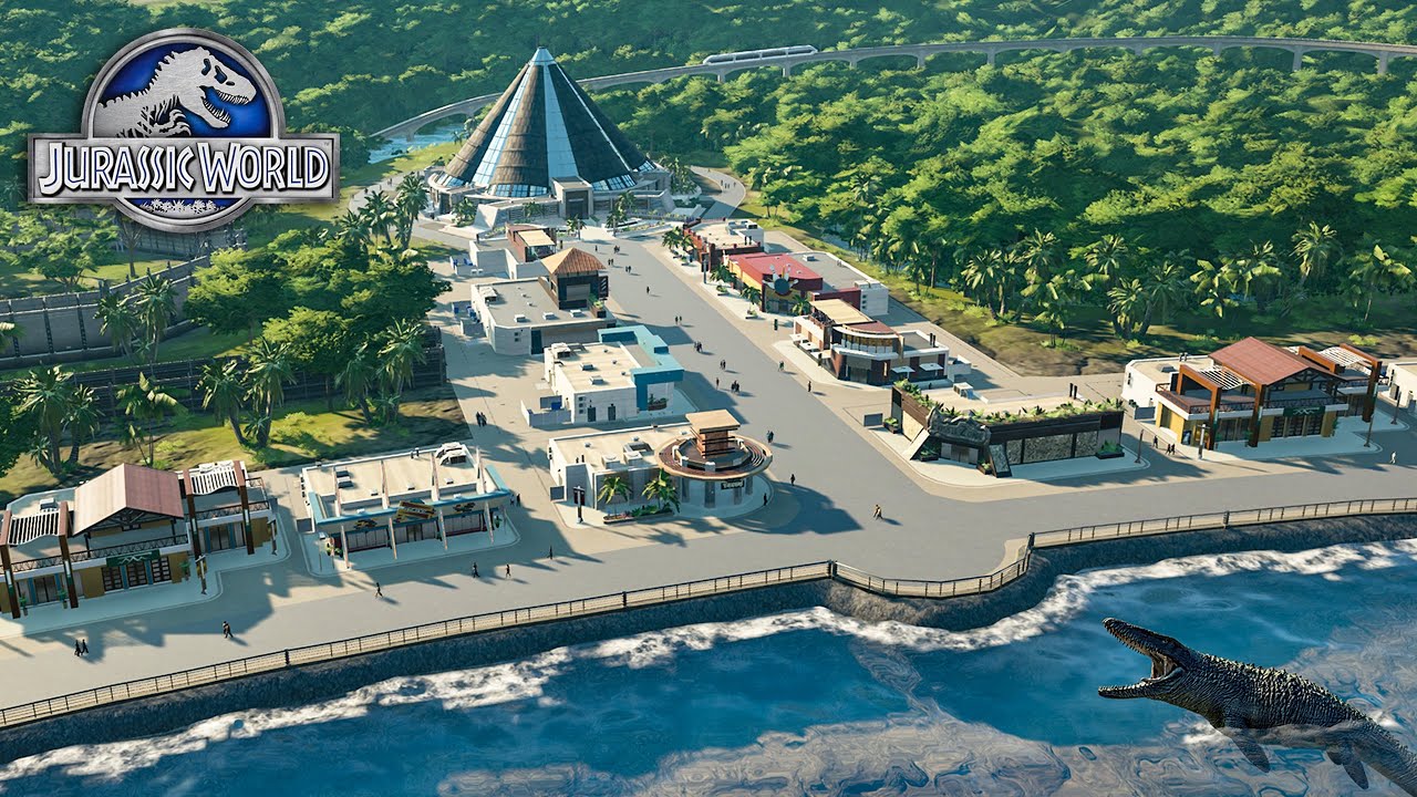 JURASSIC WORLD MAIN STREET NACHBAU! +MOSASAURUS [SPEEDBUILD] - Jurassic World Evolution