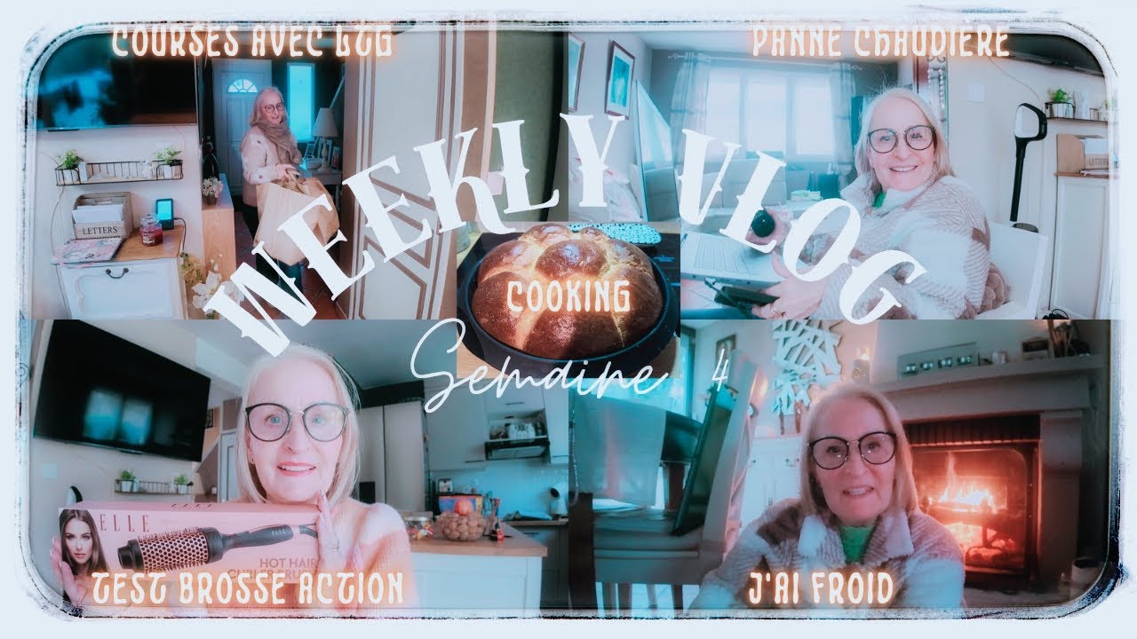 Weekly Vlog N°4 - Cooking, Amazon, Courses avec LTG, Test brosse Action, Chaudière en panne