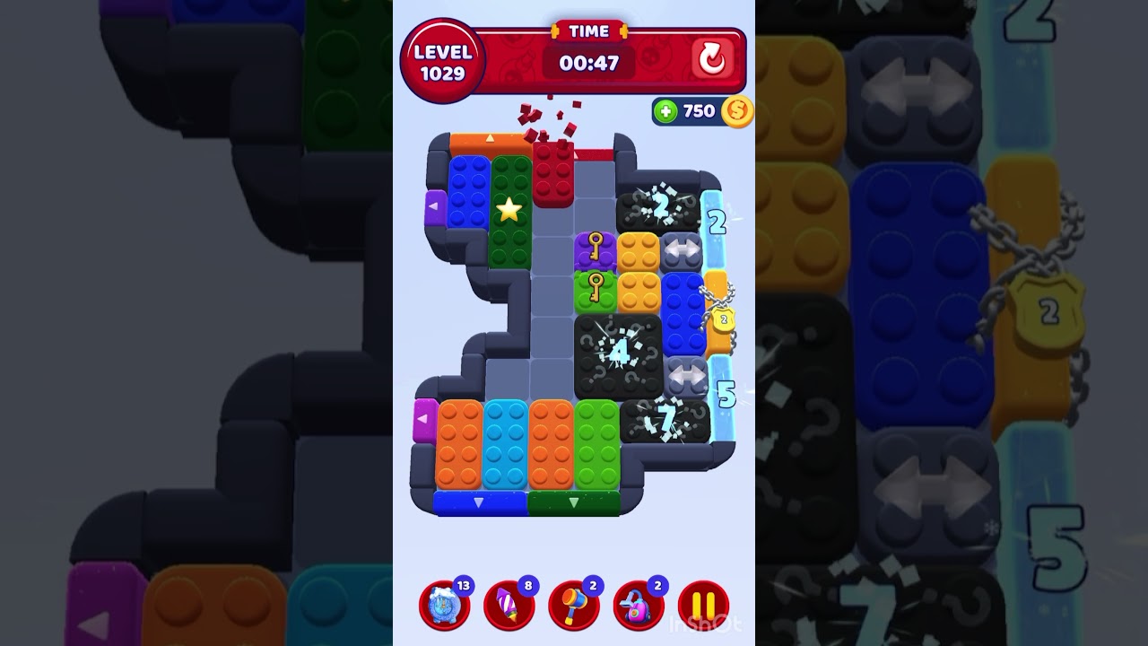 Color Block Jam Level 1029 &ndash; Full Puzzle Solution (No Boosters)