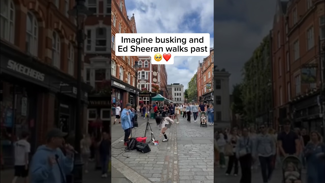 Imagine ed walks past 🥺❤️ #shorts #edsheeran #singing #busking #singer