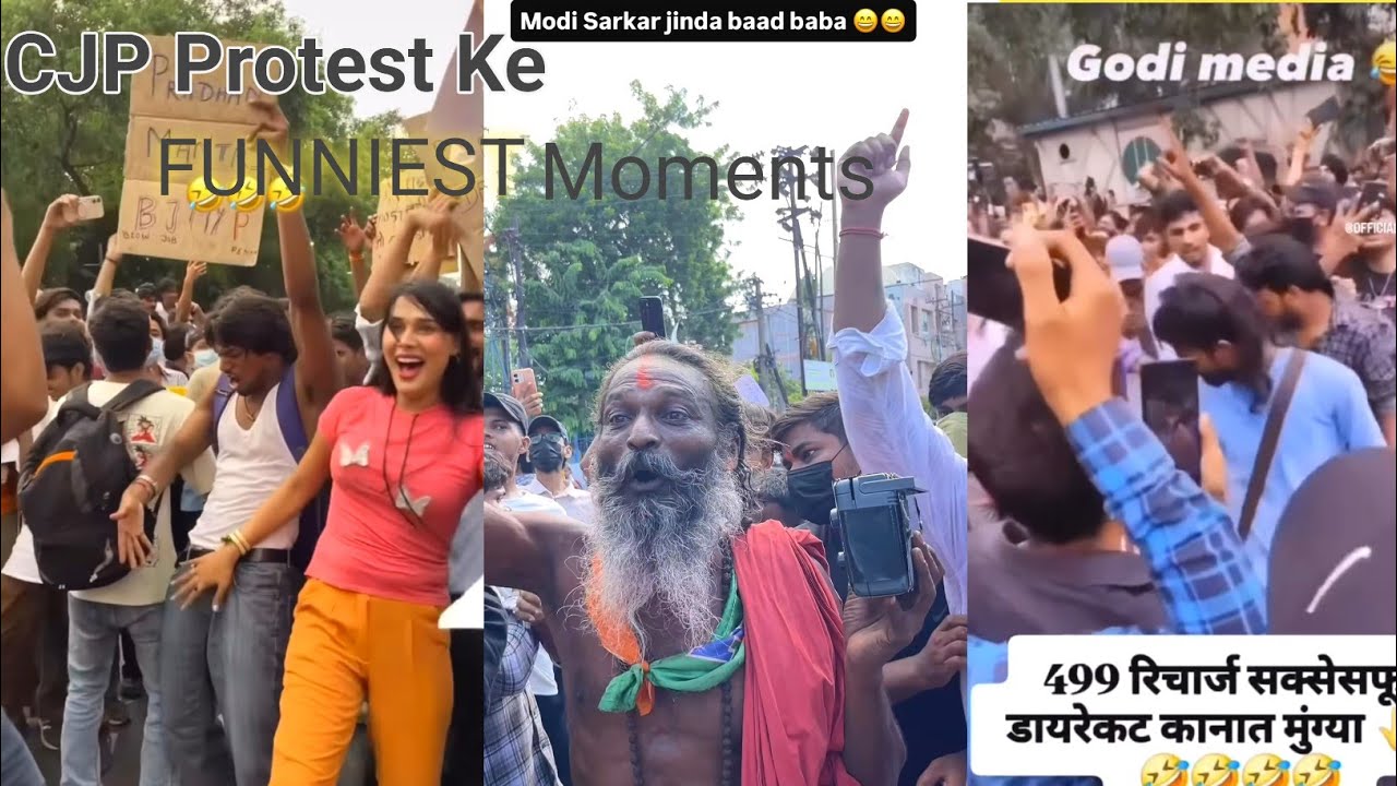 CJP Protest Ke Funny Moments | Gen Z Comedy 😂😂 | CJP Protest Delhi Jantar Mantar | 