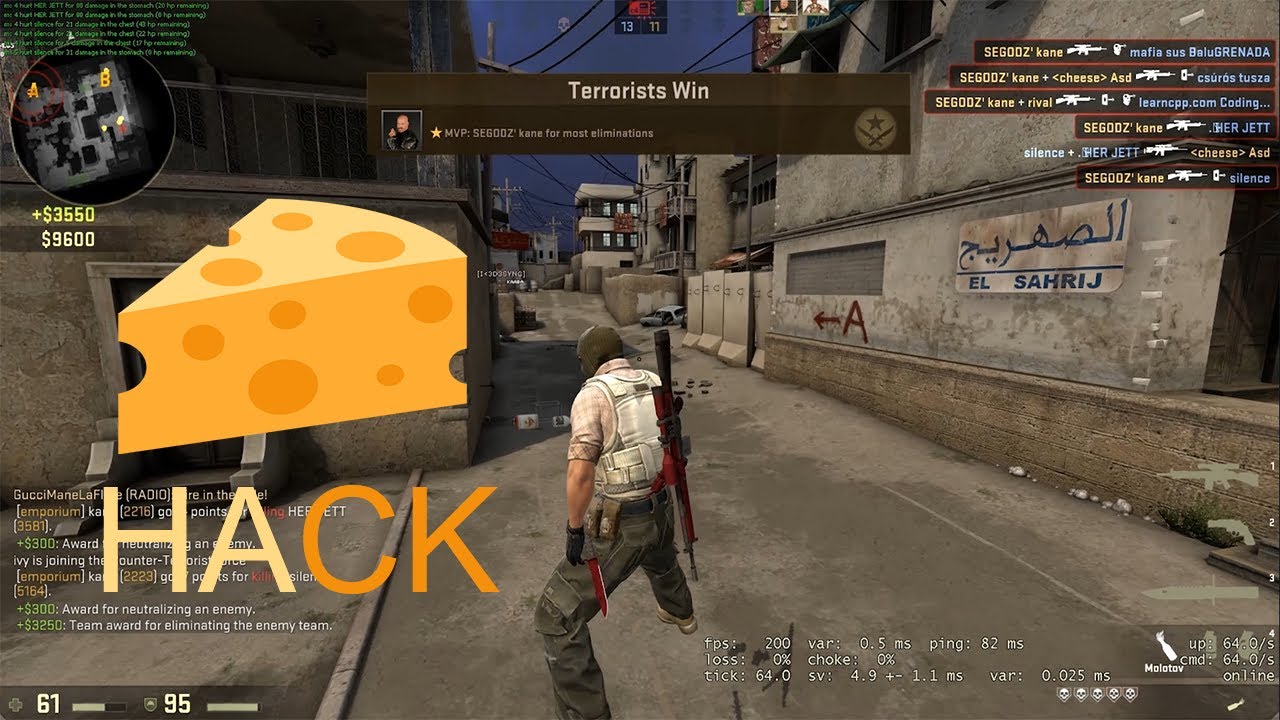 cheesehack rippin heads off sorryhack newgens (dogshit)