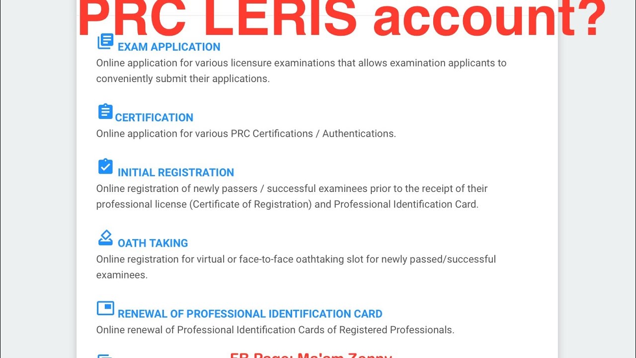 2025 How to create PRC LERIS ACCOUNT? PRC ONLINE REGISTRATION 2025