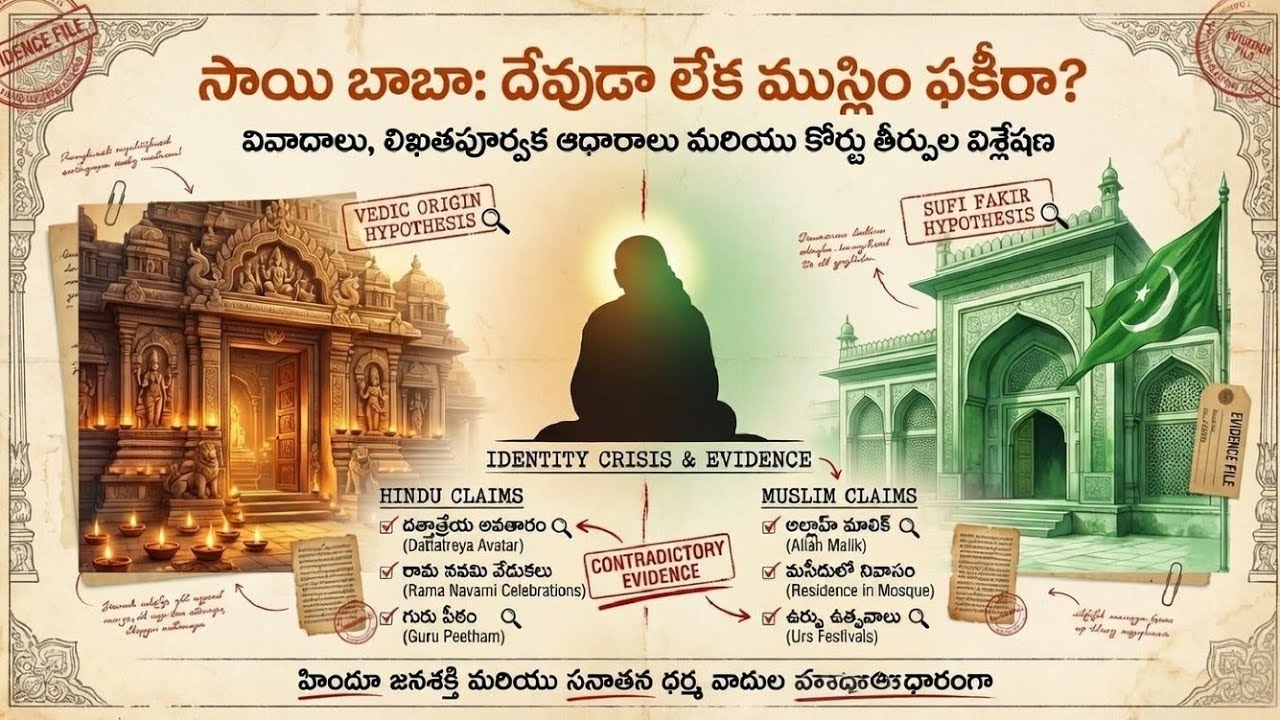 సాయి బాబా: దేవుడా లేక ముస్లిం ఫకీరా? అసలు నిజం ఇదే!​English: Sai Baba: God or Muslim Fakir?