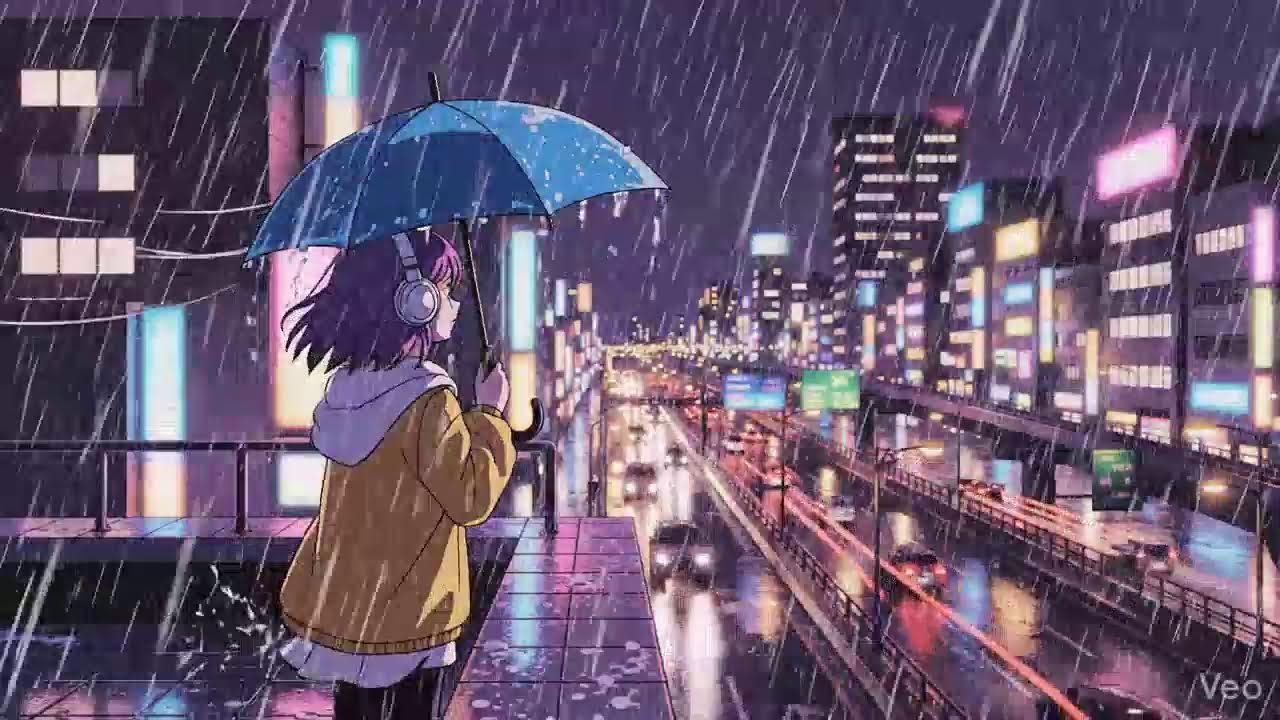 Rainy Neon Streets 🌧️ Japanese City Lofi | Study Beats