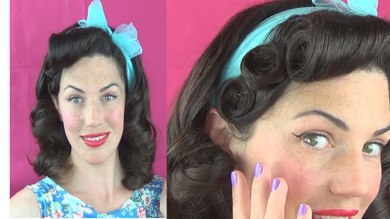 1950's Pincurl Prom Princess  Easy Vintage Hairstyle - Fitfully Vintage