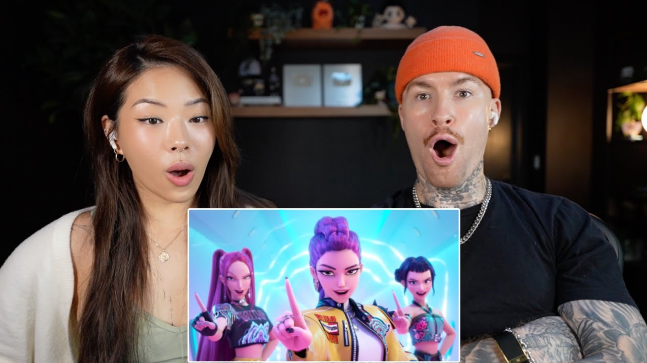 KOREAN WIFE AND AMERICAN HUSBAND WATCH KPOP DEMON HUNTERS MOVIE | REACTION & REVIEW