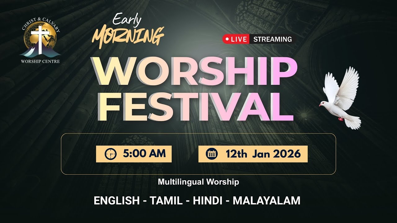 EARLY MORNING WORSHIP FESTIVAL || 12th Jan 2026 || Pastor Zakaria Vargis John || #CCWCINDIA