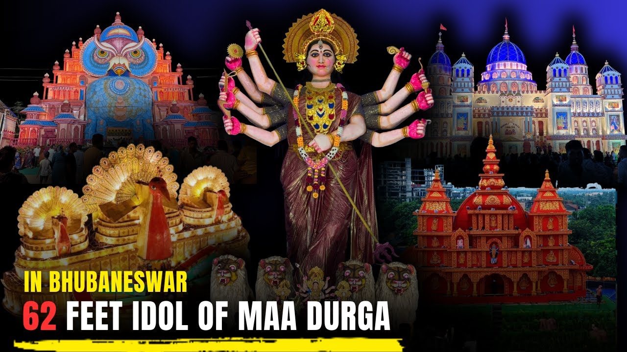 Bhubaneswar Durga Puja 2025 | 62 Feet Maa Durga Idol | Odisha Biggest Pandal Vlog