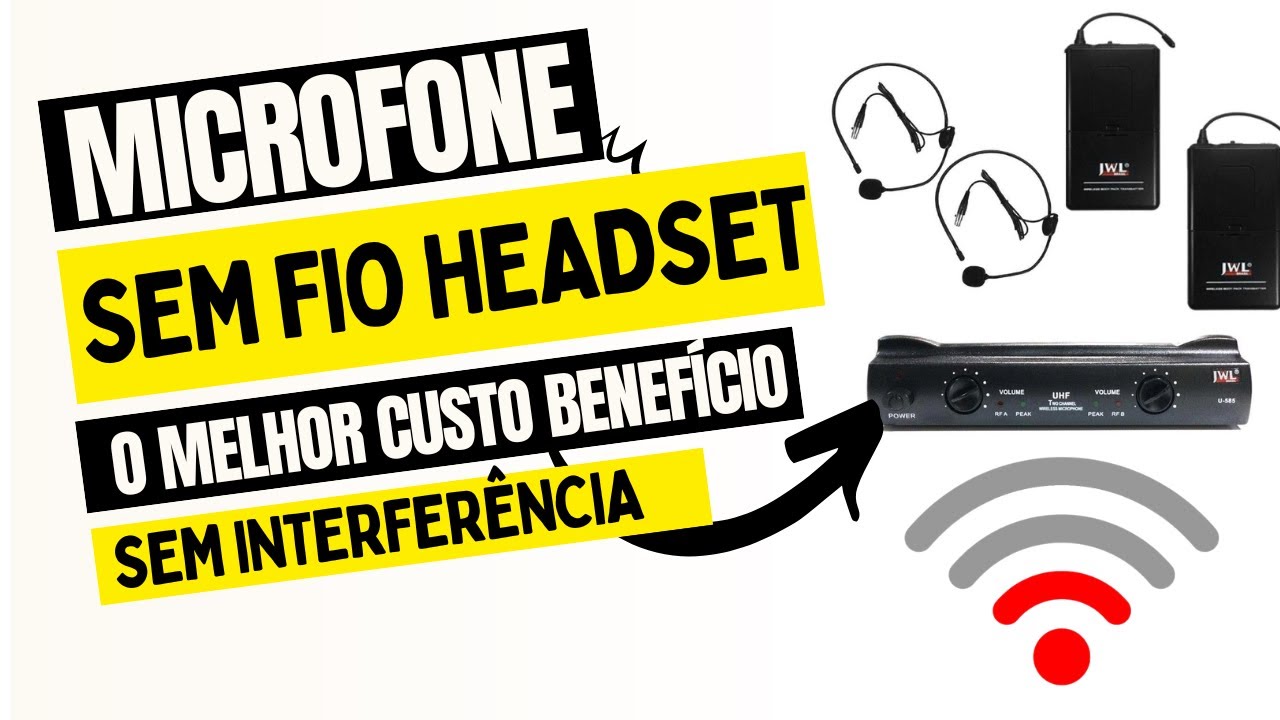 Microfone sem Fio Headset JWL 585, Vale a Pena ?