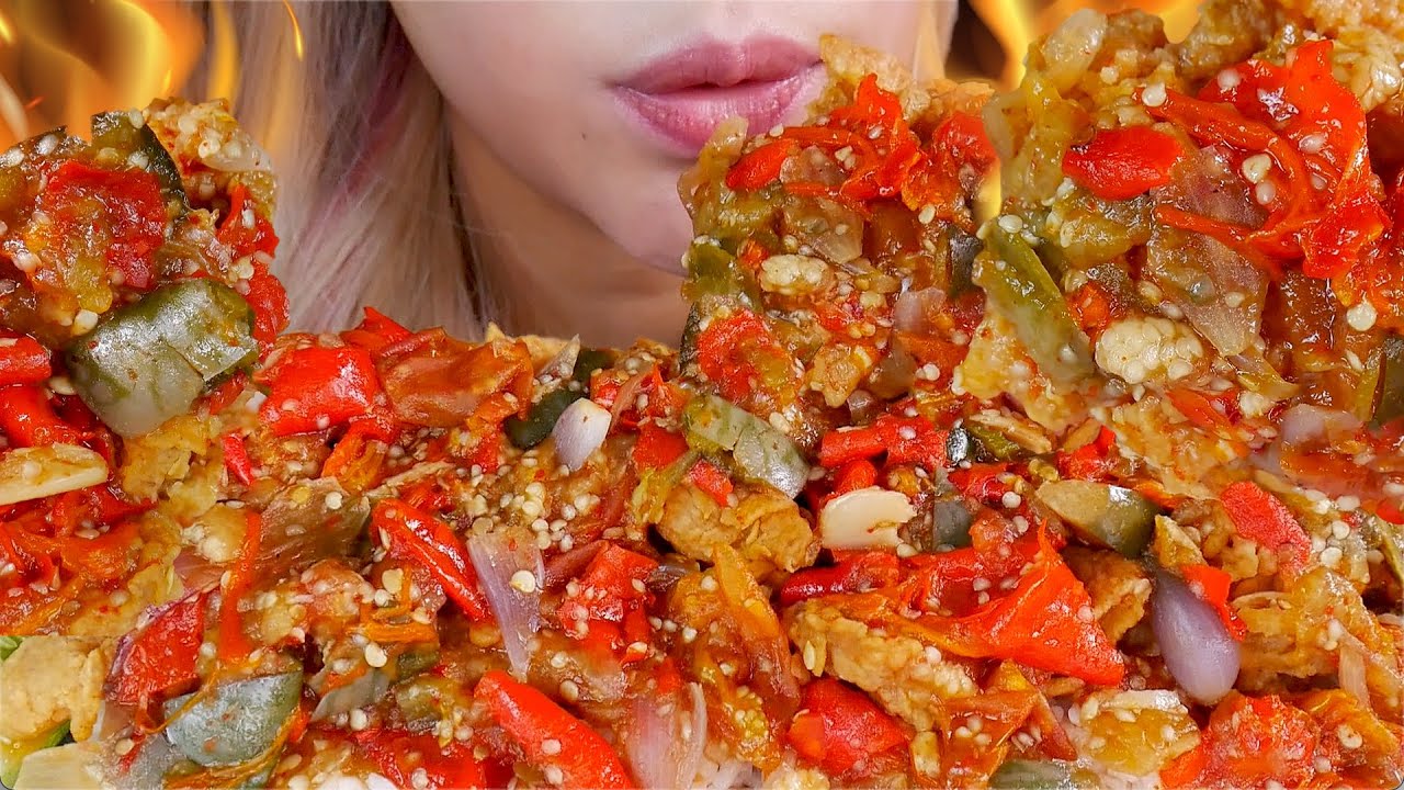 SAMBAL YG LAGI VIRAL❗️ASMR SAMBAL TERONG BULAT PEDAS VIRAL DI TIKTOK 🤩💥ROUND EGGPLANT SPICY CHILI