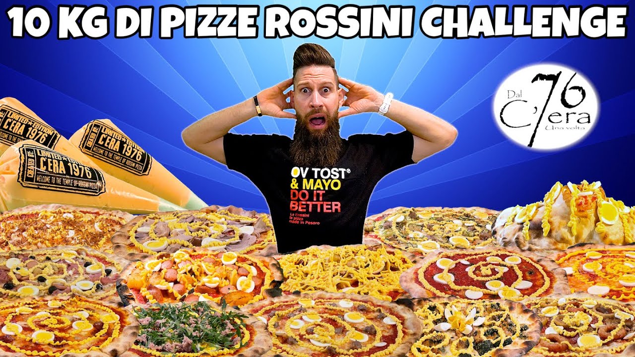 10 KG DI PIZZA ROSSINI CHALLENGE - (Uova e Maionese) - MAN VS FOOD
