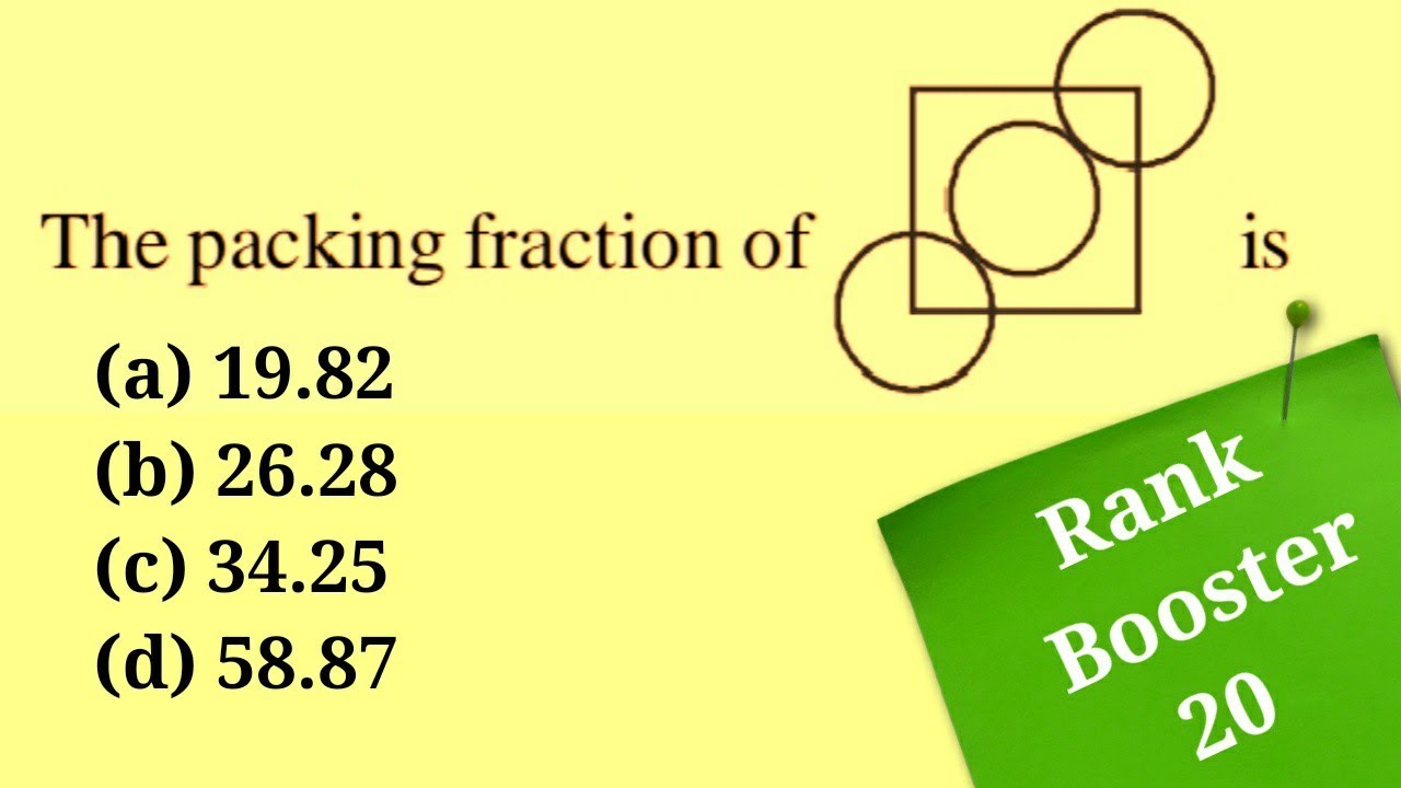 Packing fraction in solid state|How to calculate packing fraction|Unit cell|Solid state|NET GATE JAM