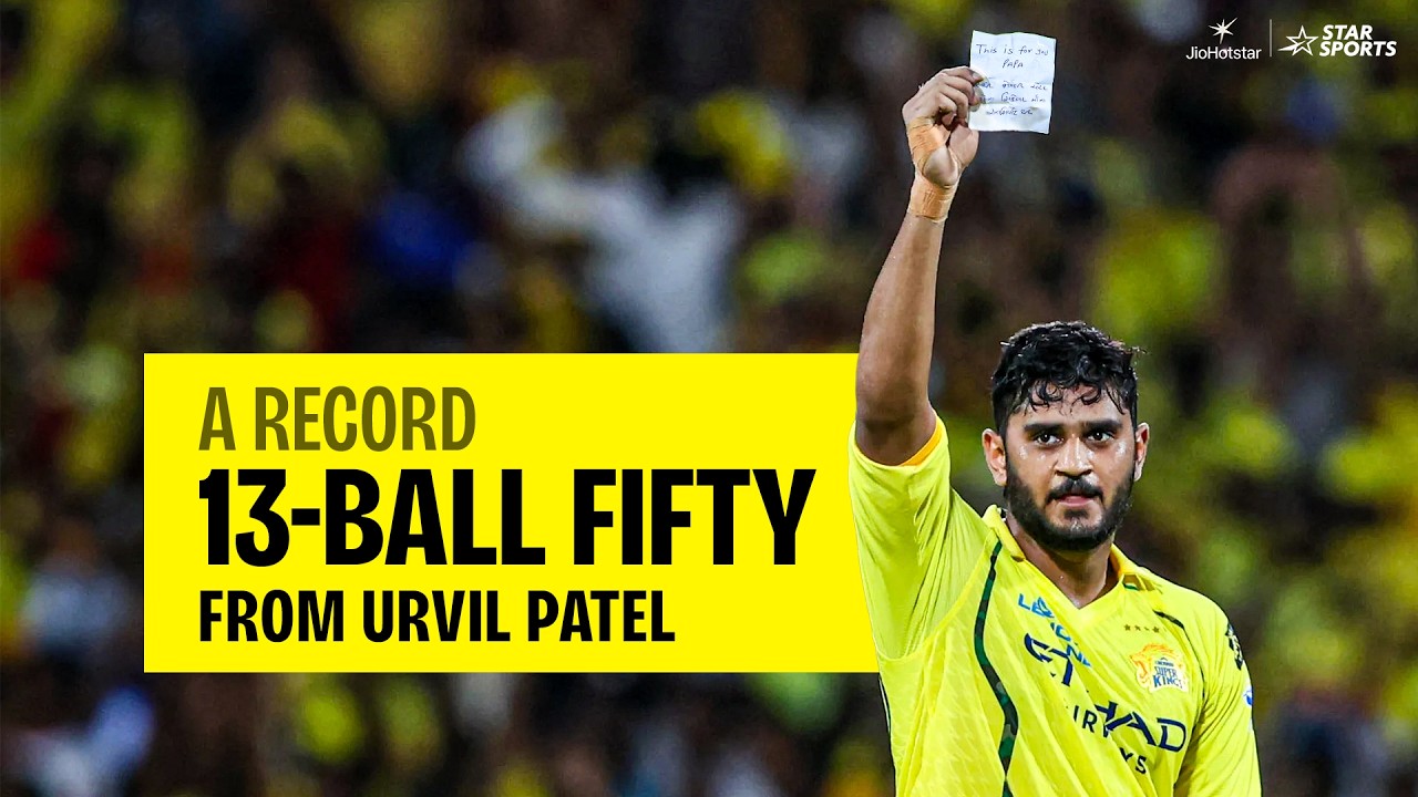 13 balls. 50 runs. Absolute madness from Urvil Patel | #TATAIPL 2026
