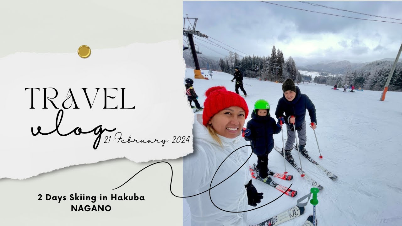Skiing in Hakuba, Nagano in February