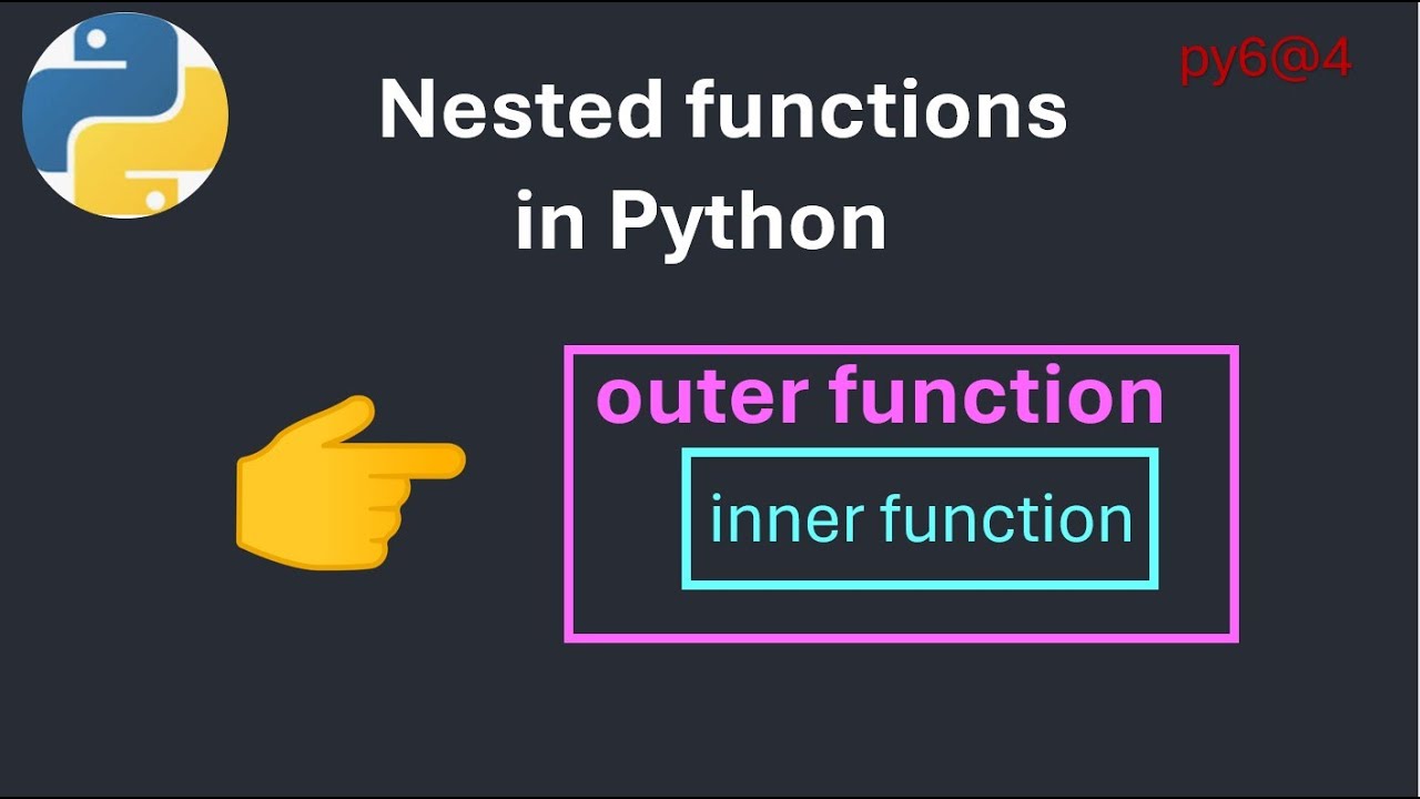 py6@4 Nested Functions in Python Explained Inner & Outer Functions with Real Example