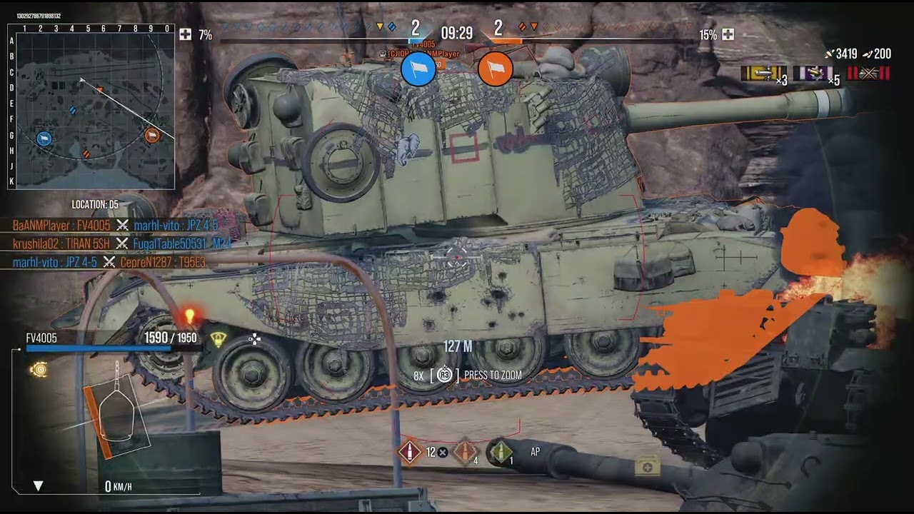 World of Tanks modern armor FV4005 i tried 😭😭😭