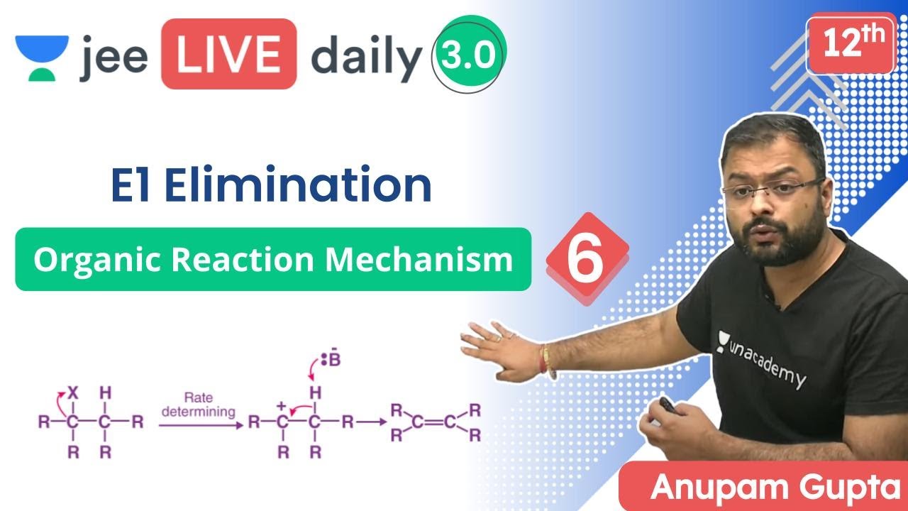 JEE: Organic Reaction Mechanism L6 | E1 Elimination | Unacademy JEE | JEE Chemistry | Anupam Gupta