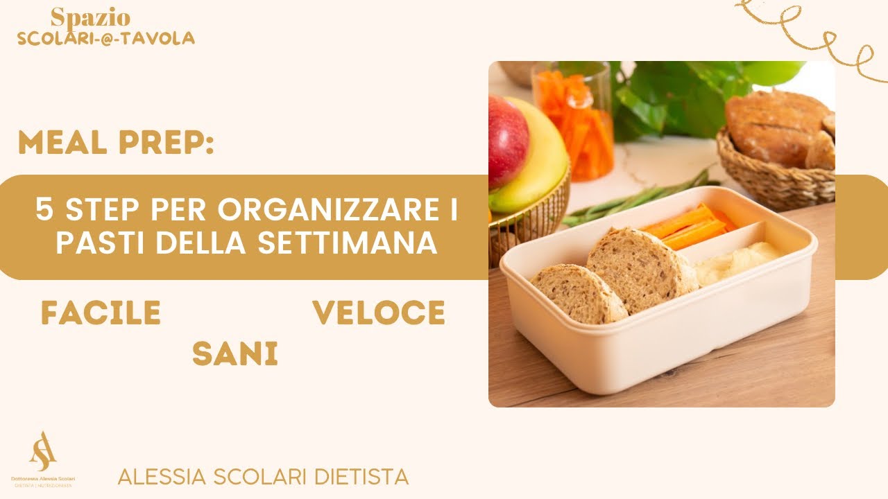 MEAL PREP: 5 SEGRETI PER ORGANIZZARE I PASTI DELLA SETTIMANA IN MODO FACILE, VELOCE E SANO