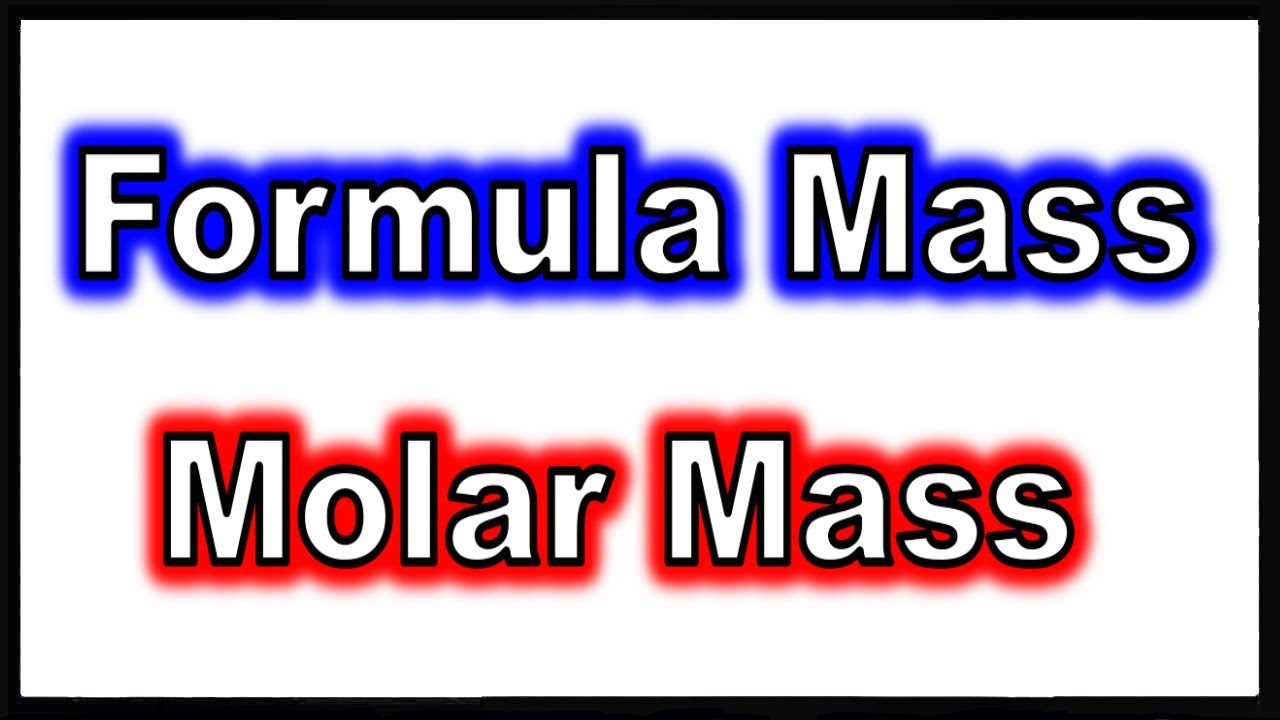 Формула массы и молярная масса соединения