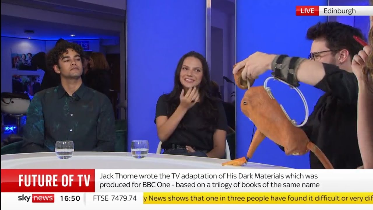Dafne Keen, Amir Wilson & Brian Fisher on Sky News Aug 25, 2022 #DafneKeen #HisDarkMaterials