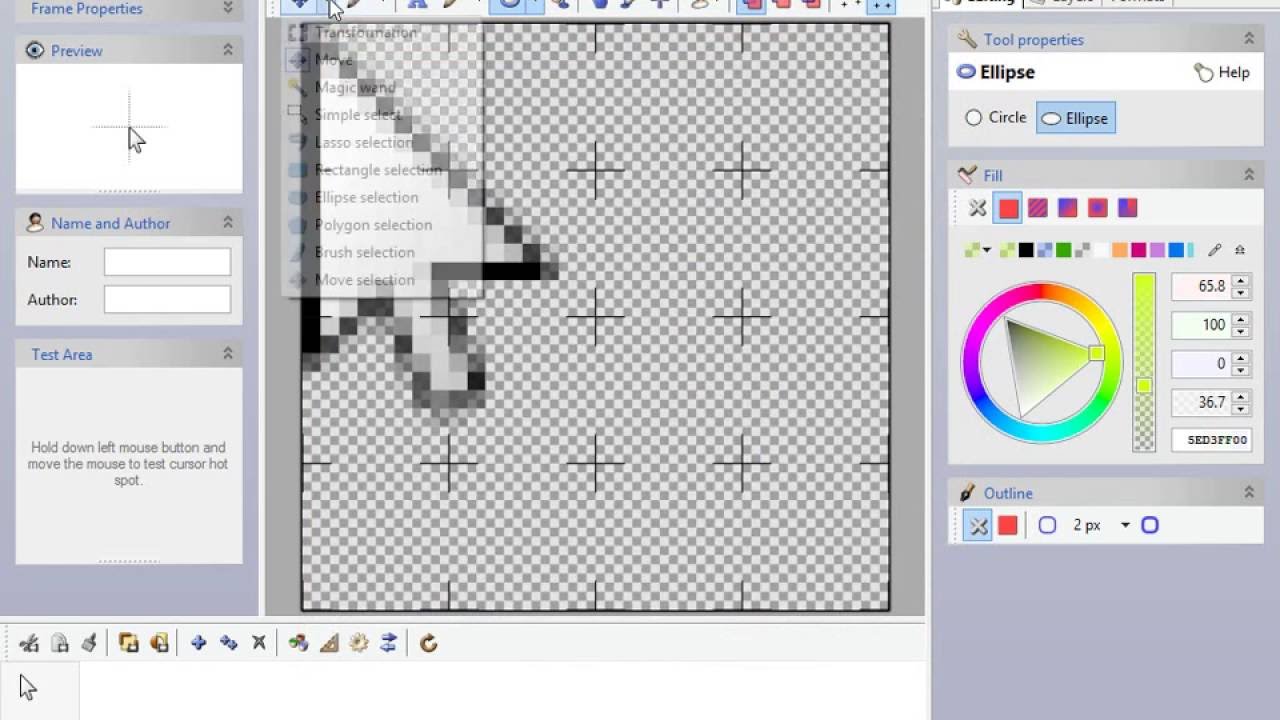 How to add YELLOW CIRCLE and Blinking effect in MOUSE CURSOR