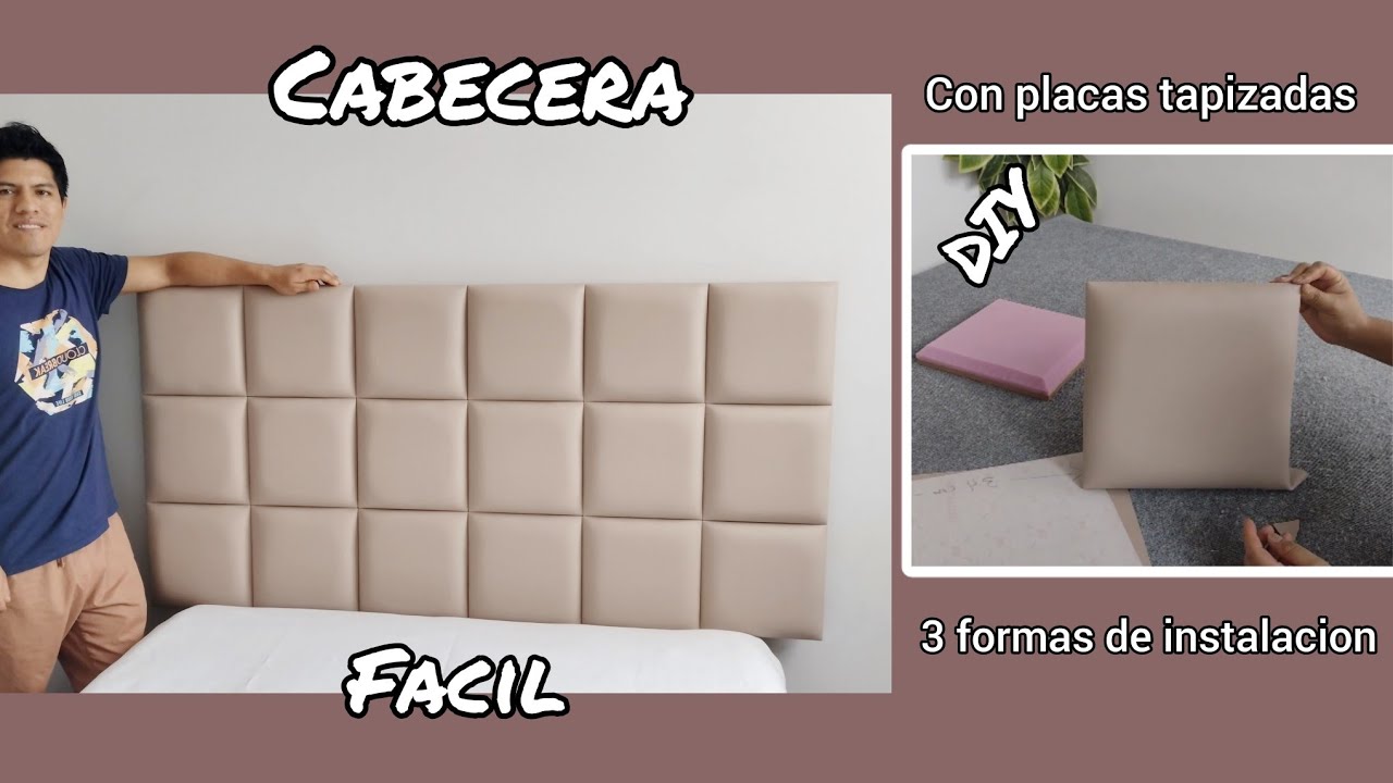 Cómo hacer CABECERA diseño cuadros //con placas tapizadas //