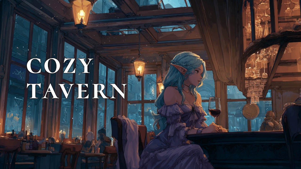 Cozy Tavern Night | Gentle Medieval Fantasy Music