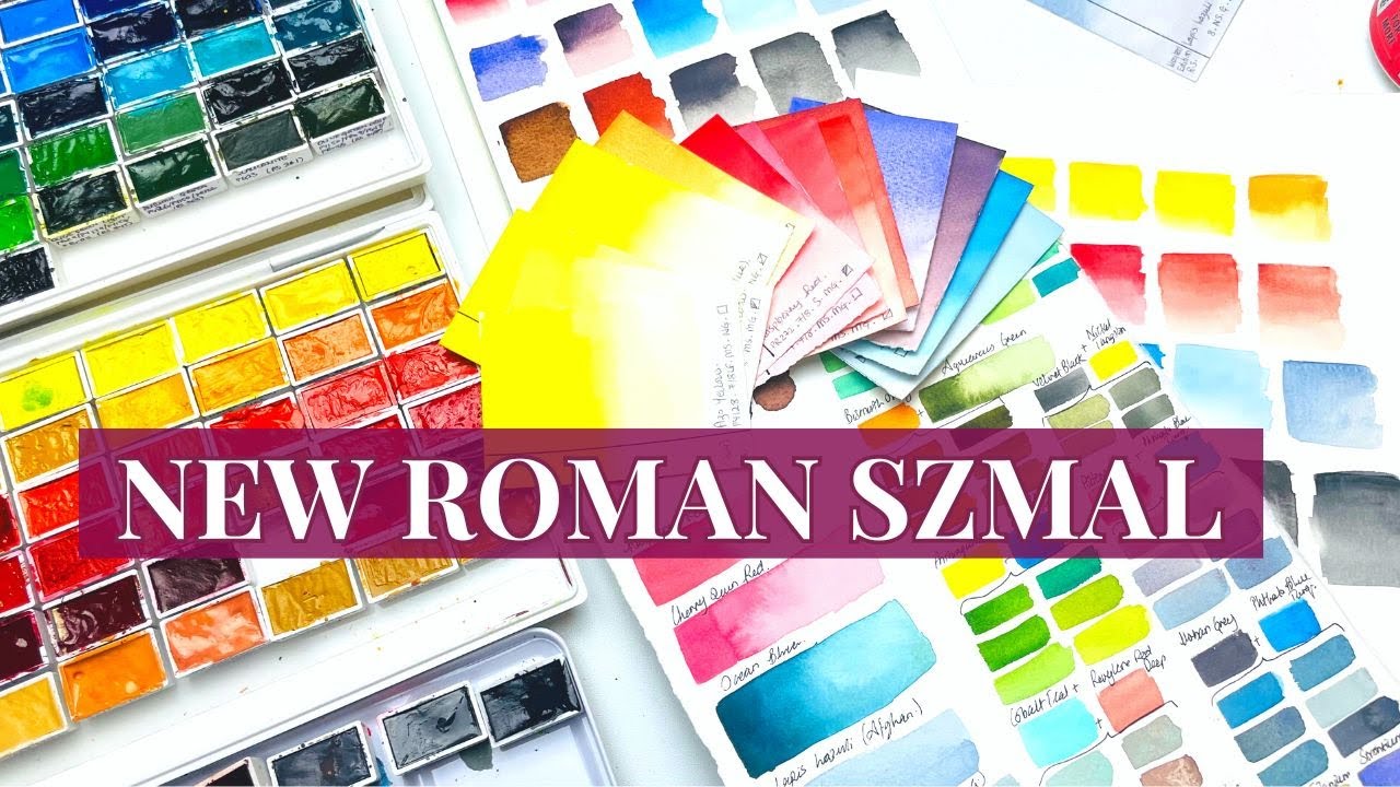 New Roman Szmal 2023 Watercolours! Swatching, Colour Mixing & Comparing them