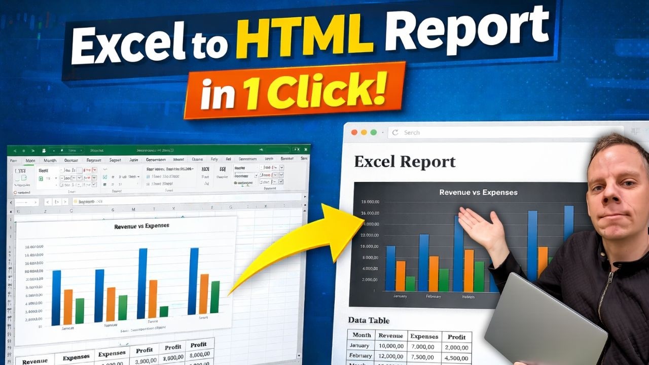 Excel to HTML Report in 1 Click VBA Automation Tutorial