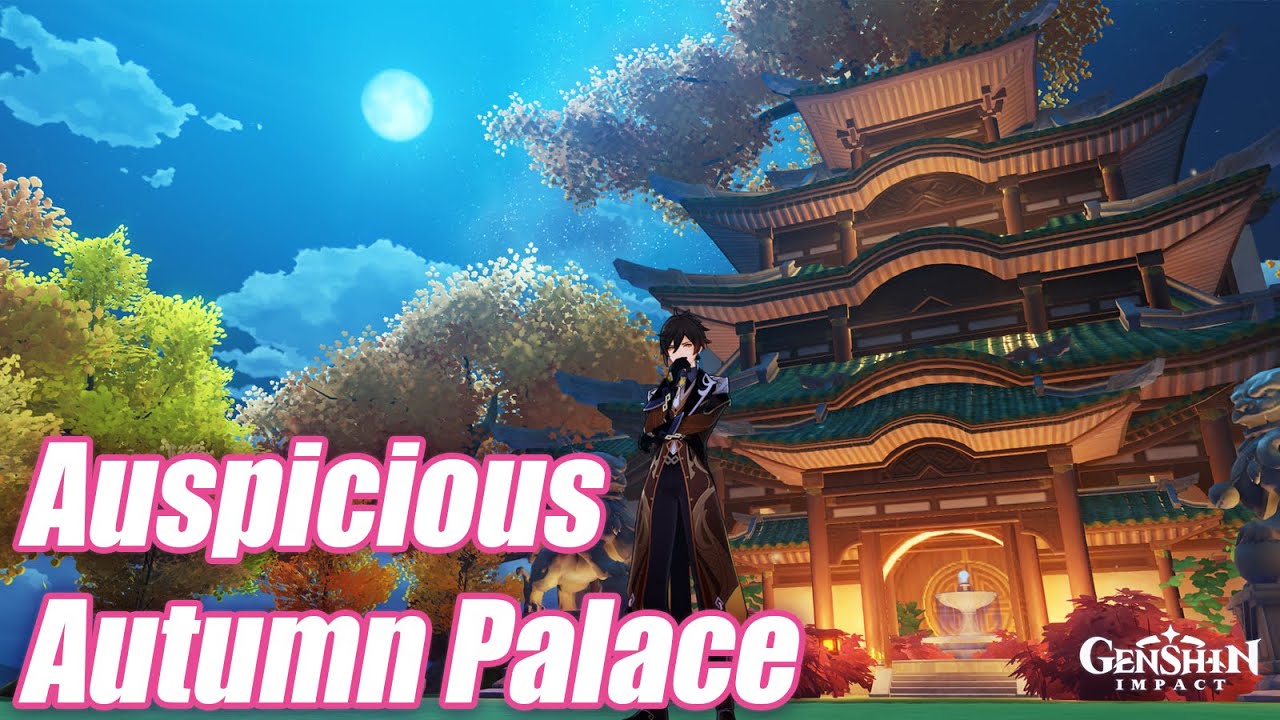 Auspicious Autumn Palace | My Kazuha Wishing Temple! | Serenitea Pot - Genshin Impact