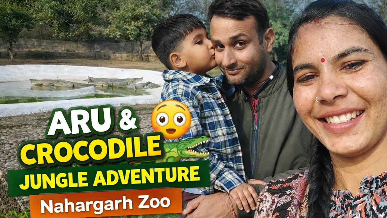 “Aru… itna bada crocodile! 😱🐊”@Arukhandal 
