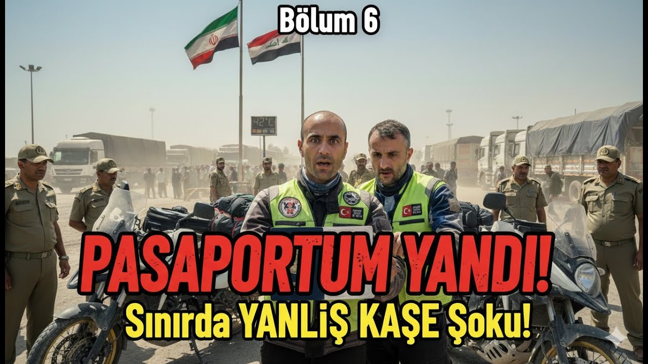 Motosiklet ile Umre Yolu – Bölüm 6: PASAPORTUM YANDI! Sınırda YANLIŞ KAŞE Şoku!