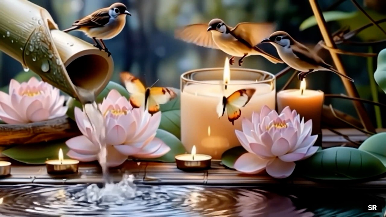 Zen Garden Oasis: 1 Hour of Soothing Water Fountains & Minimalist Ambient Music ✨