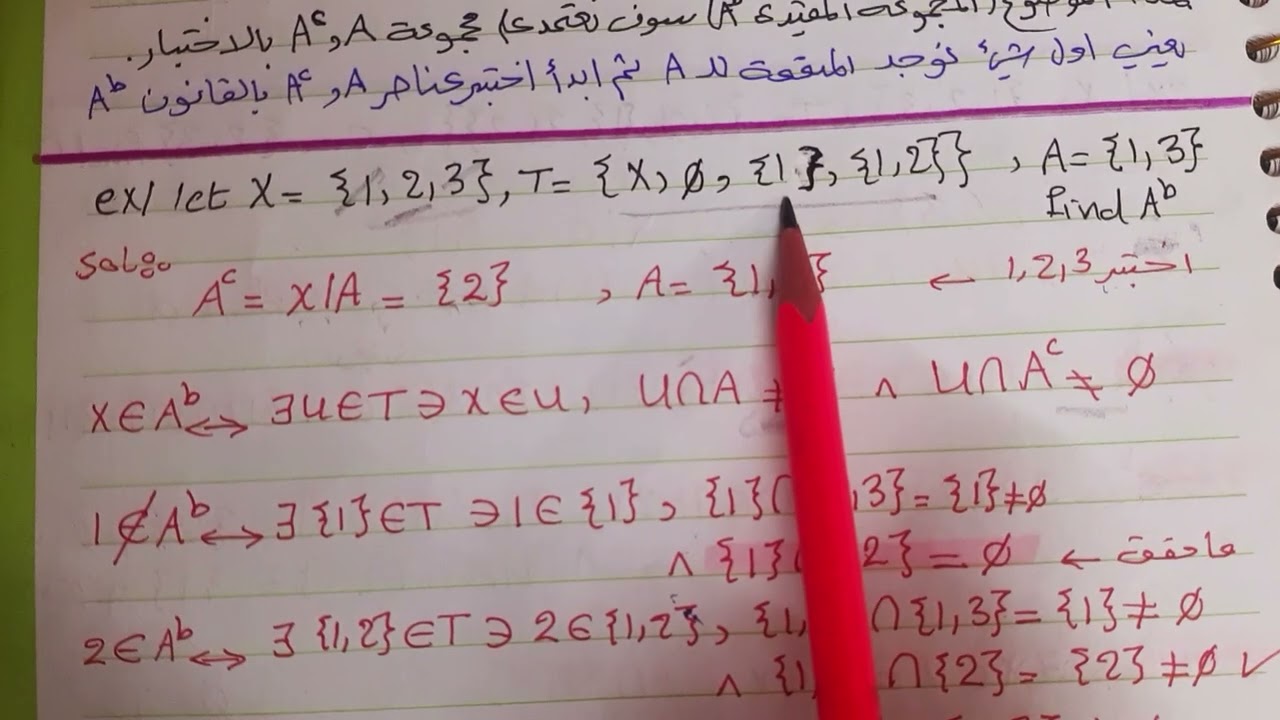 تبولوجي(3.المجموعة المقيدة Boundary set(تعريف + امثلة))