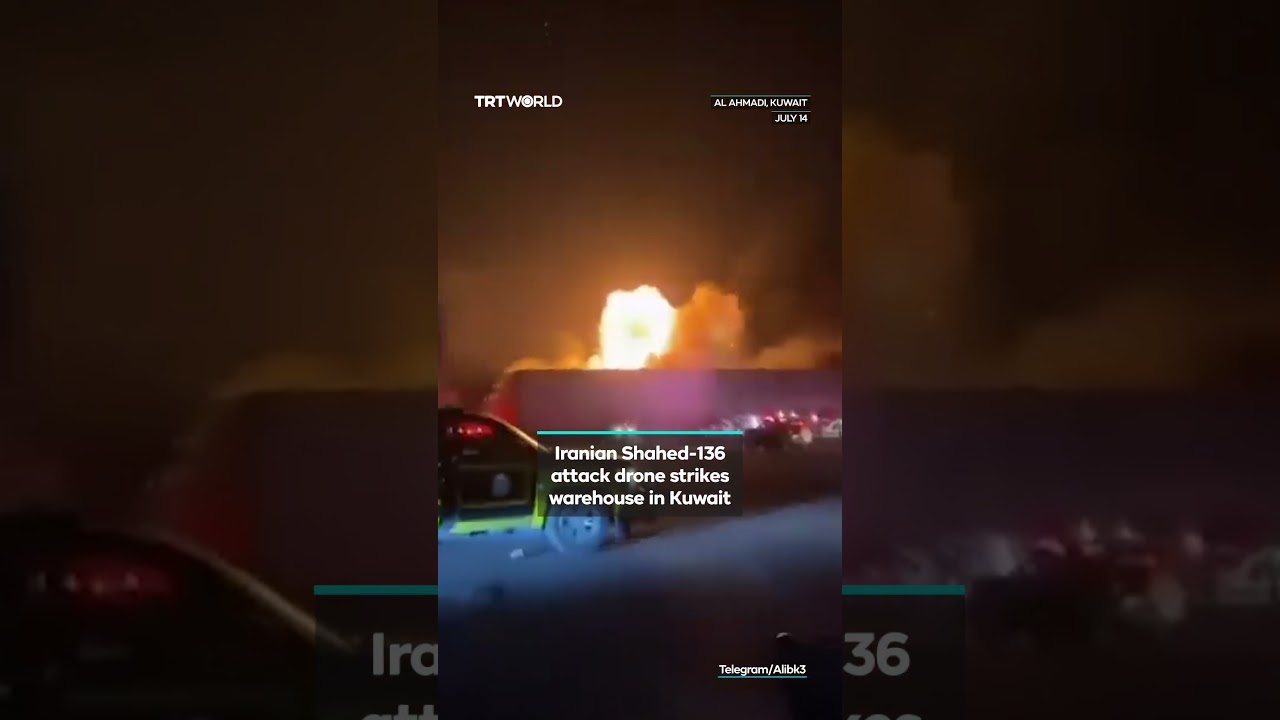 Iranian Shahed-136 attack drone strikes warehouse in Kuwait