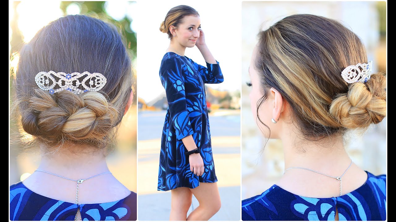 Easy Flipped Braid Updo | Prom Hairstyles